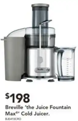 Harvey Norman Breville 'the Juice Fountain Max Cold Juicer offer