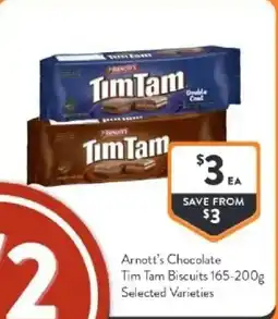 Foodworks Arnott's chocolate tim tam biscuits offer