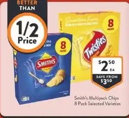 Foodworks Smith's Multipack Chips offer