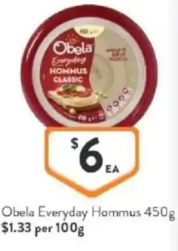 Foodworks Obela everyday hommus offer