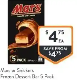 Foodworks Mars or Snickers offer
