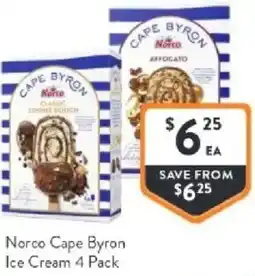 Foodworks Norco Cape Byron Ice Cream offer