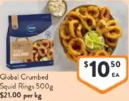 Foodworks Global crumbed squid rings offer