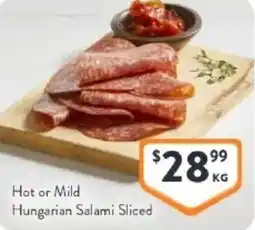 Foodworks Hot or Mild Hungarian Salami Sliced offer
