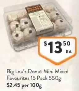 Foodworks Big Lou's Donut Mini Mixed Favourites offer