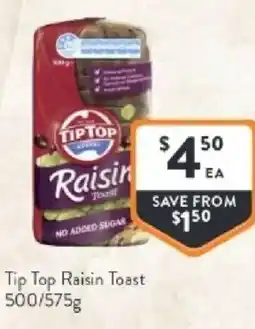Foodworks Tip top raisin toast offer