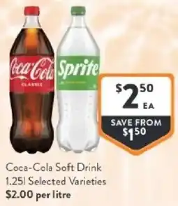 Foodworks Coca-Cola Soft Drink offer