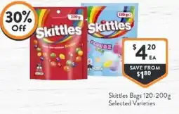 Foodworks Skittles bags offer