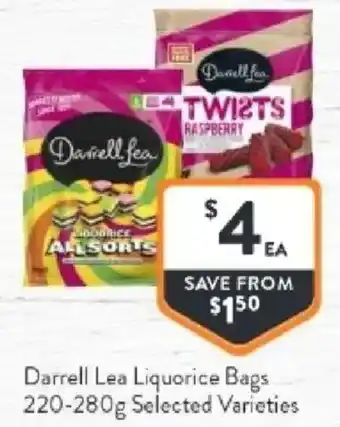 Foodworks Darrell lea liquorice bags offer