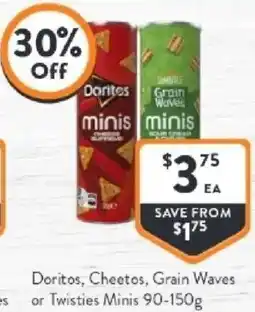 Foodworks Doritos, Cheetos, Grain Waves or Twisties Minis offer