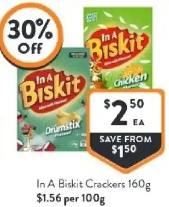 Foodworks In a biskit crackers offer