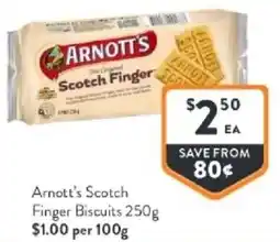 Foodworks Arnott's scotch finger biscuits offer