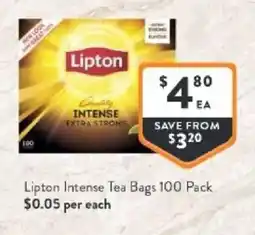Foodworks Lipton intense tea bags offer