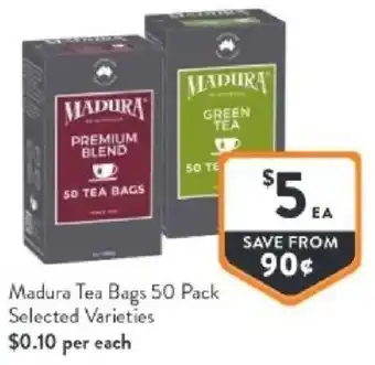 Foodworks Madura tea bags offer