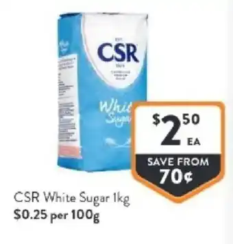 Foodworks Csr white sugar offer