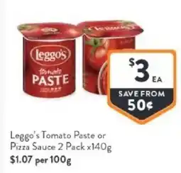 Foodworks Leggo's tomato paste or pizza sauce offer