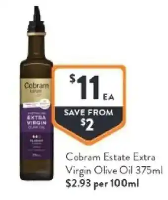 Foodworks Cobram estate extra virgin olive oil offer