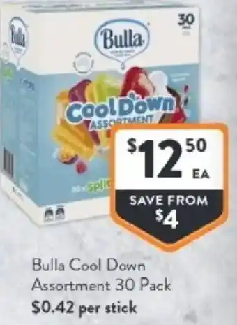 Foodworks Bulla cool down assortment offer