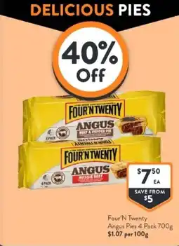 Foodworks Four'n twenty angus pies offer