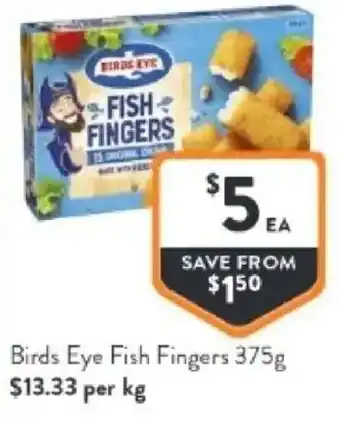 Foodworks Birds eye fish fingers offer