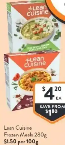 Foodworks Lean cuisine frozen meals offer