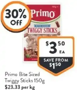 Foodworks Primo bite sized twiggy sticks offer