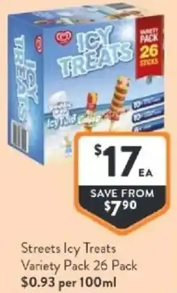 Foodworks Streets icy treats offer