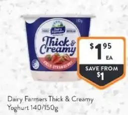 Foodworks Dairy farmers thick & creamy yoghurt offer