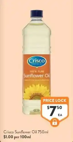 Foodworks Crisco sunflower oil offer