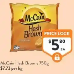 Foodworks Mccain hash browns offer
