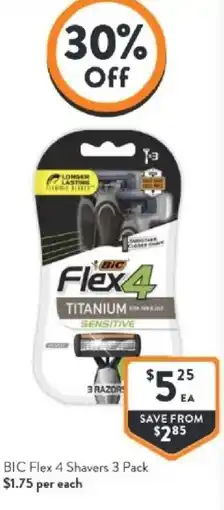 Foodworks Bic flex 4 shavers offer