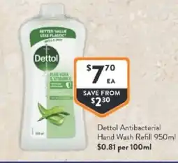 Foodworks Dettol antibacterial hand wash refill offer