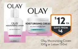 Foodworks Olay moisturizing cream or lotion offer