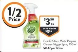 Foodworks Pine o cleen multi-purpose cleaner trigger spray offer