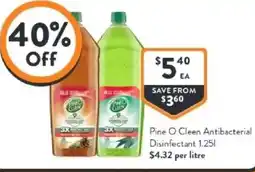 Foodworks Pine o cleen antibacterial disinfectant offer