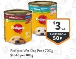 Foodworks Pedigree wet dog food offer
