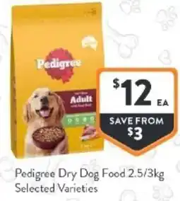 Foodworks Pedigree dry dog food offer
