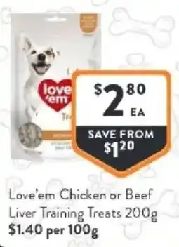 Foodworks Liver training treats offer