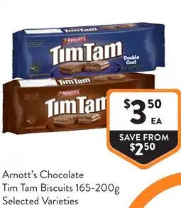 Foodworks Arnott's chocolate tim tam biscuits offer