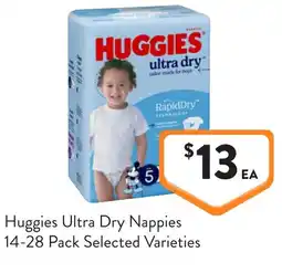 Foodworks Huggies ultra dry nappies offer