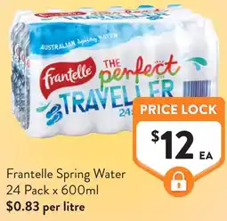 Foodworks Frantelle spring water offer