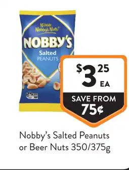 Foodworks Nobby's salted peanuts or beer nuts offer