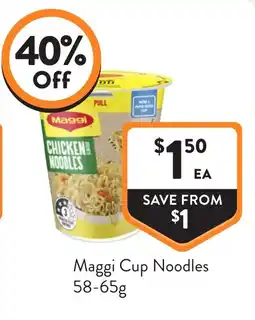 Foodworks Maggi cup noodles offer