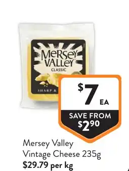 Foodworks Mersey valley vintage cheese offer
