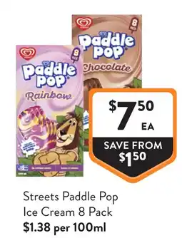 Foodworks Streets paddle pop ice cream offer