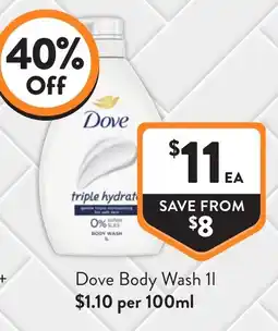 Foodworks Dove body wash offer