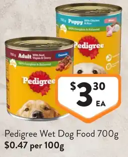 Foodworks Pedigree wet dog food offer