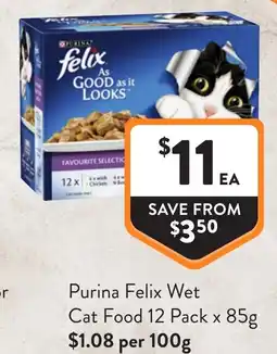 Foodworks Purina felix wet cat food offer