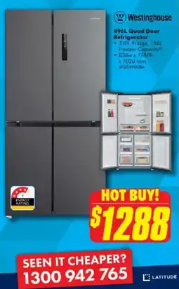 The Good Guys Quad door refrigerator offer