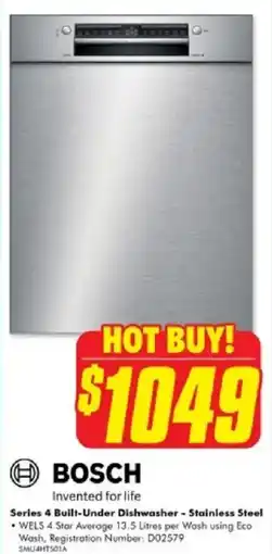 The Good Guys Series 4 built-under dishwasher - stainless steel offer